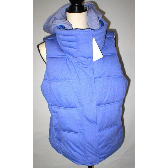 NWT Athleta $148 Womens Heather Purple Vest Detachable Hood M Warm Puffer Cozy - Picture 2 of 12